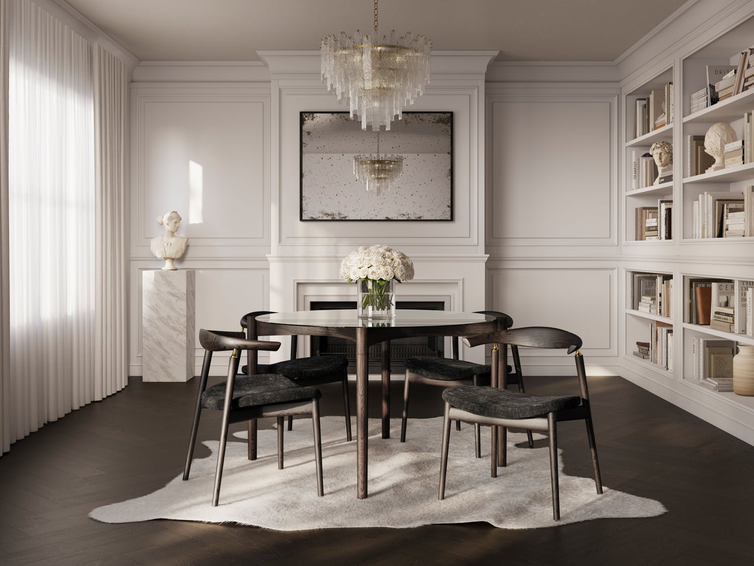 Ned Clear & Chocolate Dining Table - Canwell Interiors Limited - Canwell