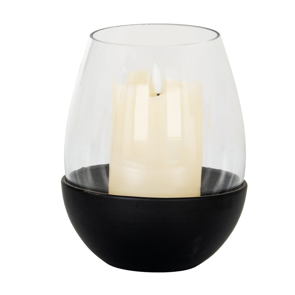 Neris Large Candle Holder with Glass Goblet