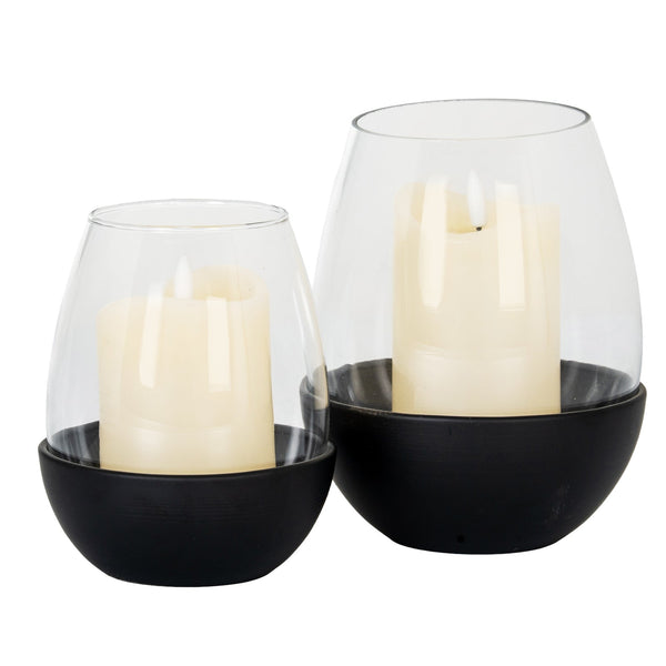 Neris Large Candle Holder with Glass Goblet - Canwell Interiors Limited - Hills