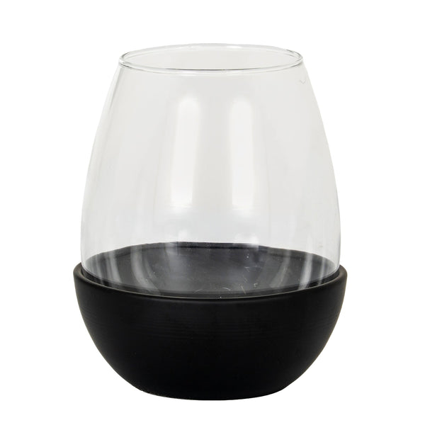Neris Medium Candle Holder with Glass Goblet - Canwell Interiors Limited - Hills