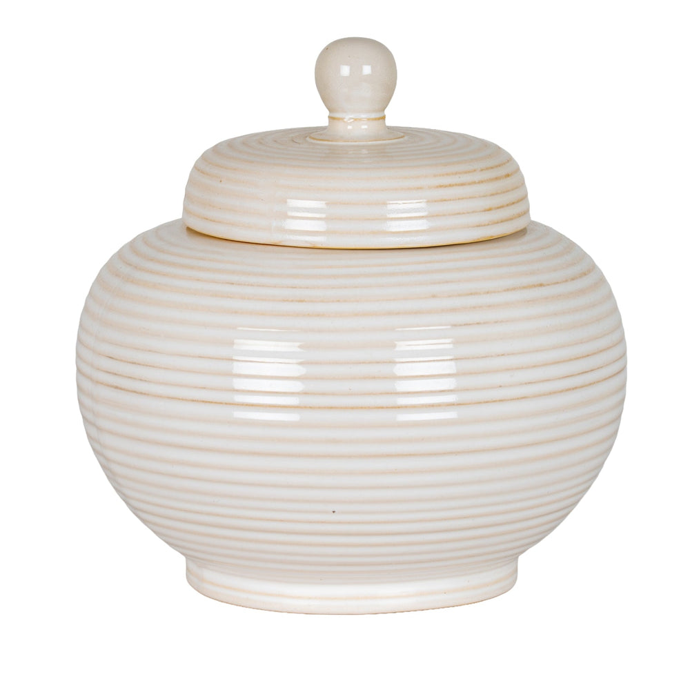 Neva Large Lidded Ceramic Jar - Canwell Interiors Limited - Hills