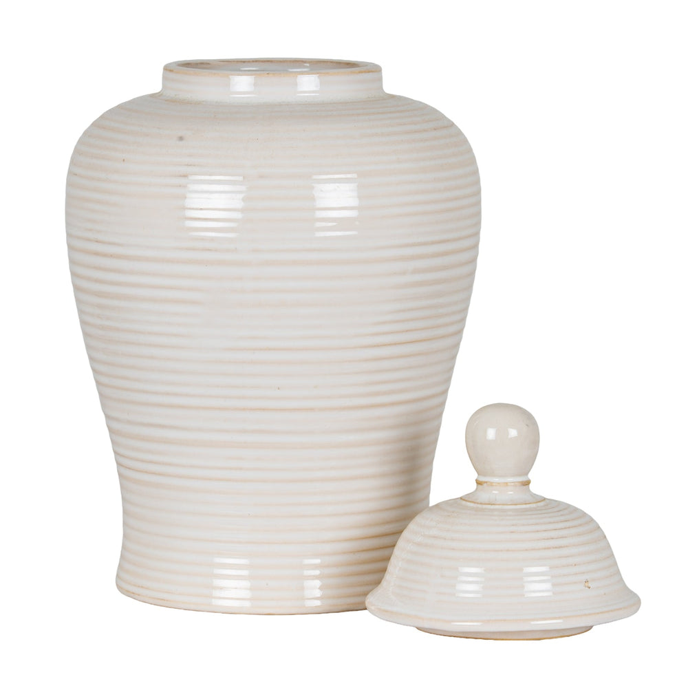 Neva Lidded Ceramic Ginger Jar - Canwell Interiors Limited - Hills