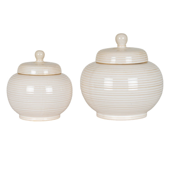 Neva Small Lidded Ceramic Jar - Canwell Interiors Limited - Hills