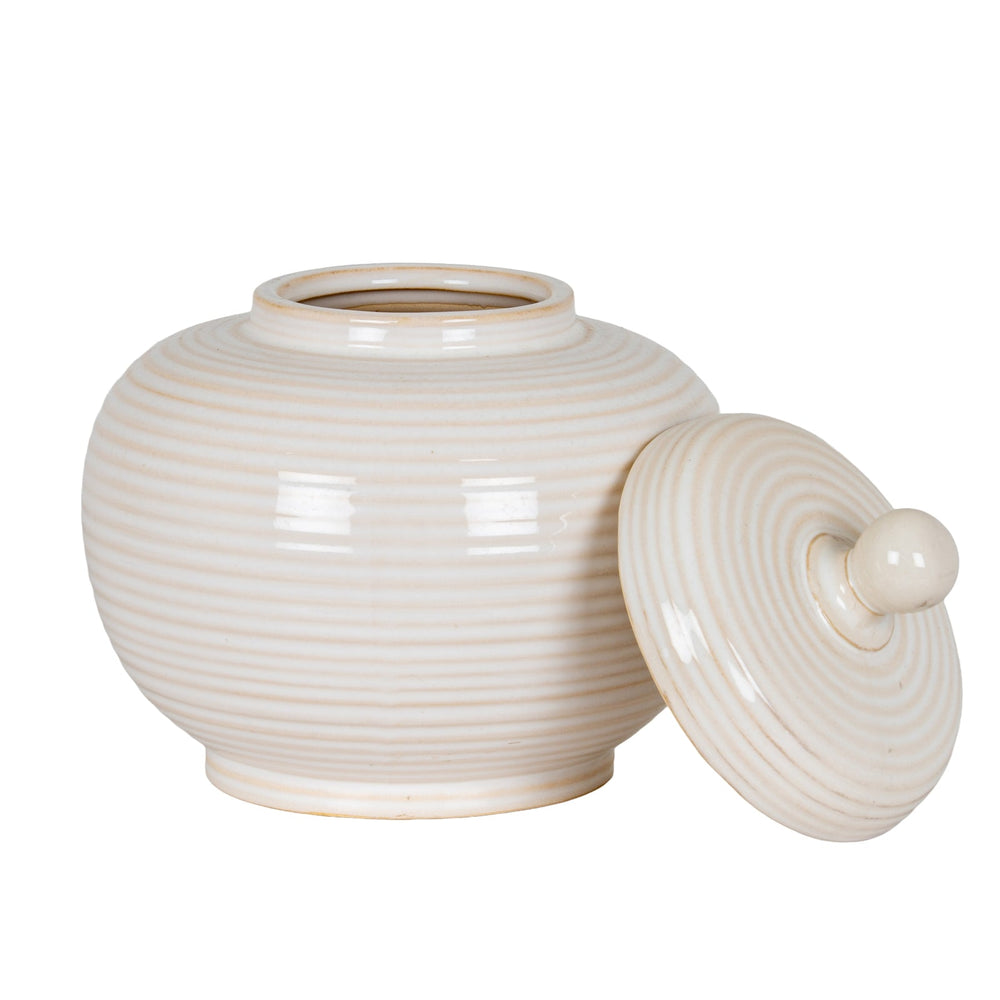 Neva Small Lidded Ceramic Jar - Canwell Interiors Limited - Hills