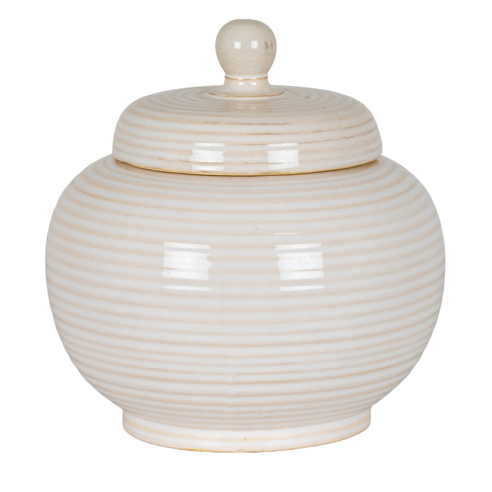Neva Small Lidded Ceramic Jar - Canwell Interiors Limited - Hills
