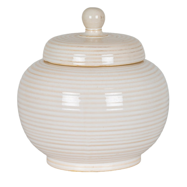 Neva Small Lidded Ceramic Jar - Canwell Interiors Limited - Hills
