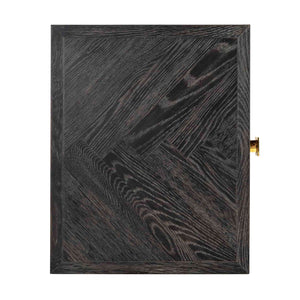 Nightstand Blackbone Gold 1 - Drawer (black Rustic) - Canwell Interiors Limited - Richmond