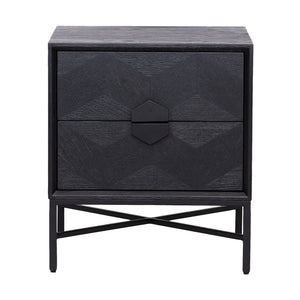 Nightstand Blax 2 - Drawer (black) - Canwell Interiors Limited - Richmond