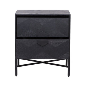 Nightstand Blax 2 - Drawer (black) - Canwell Interiors Limited - Richmond