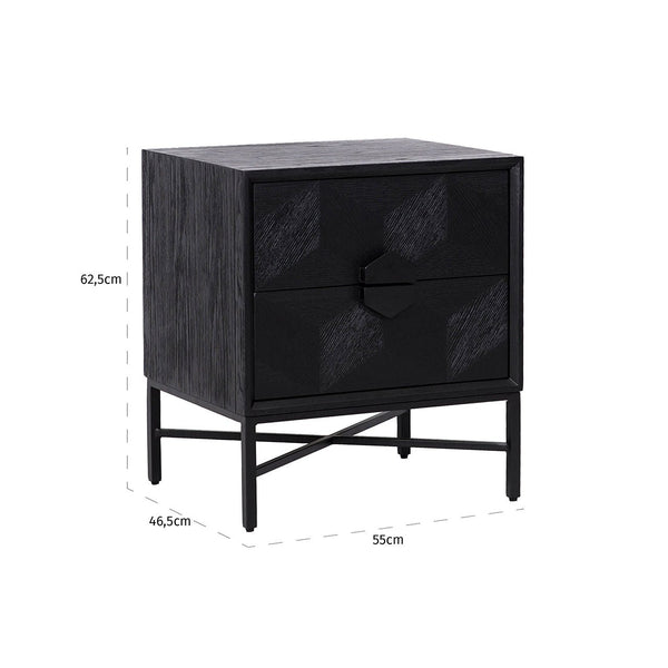 Nightstand Blax 2 - Drawer (black) - Canwell Interiors Limited - Richmond