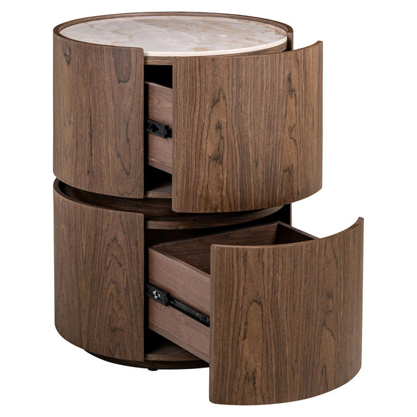 Nightstand Ellery brown 2 - drawers - Canwell Interiors Limited - Richmond