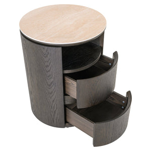 Nightstand Nando Brown 2-drawers - XShowhome Limited - Richmond