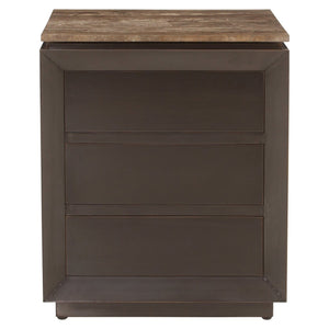 Nightstand Russo ash brown 3 - drawers - Canwell Interiors Limited - Richmond