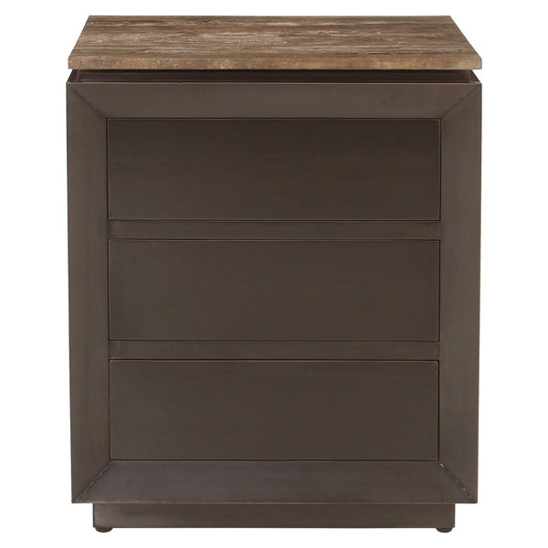 Nightstand Russo ash brown 3 - drawers - Canwell Interiors Limited - Richmond
