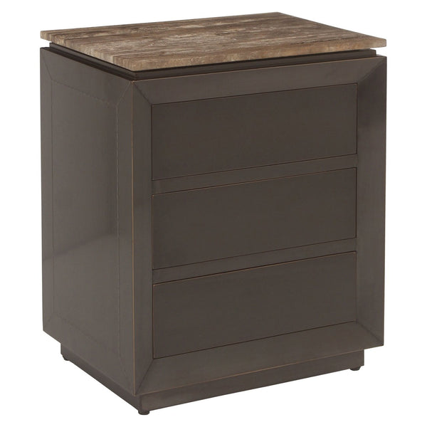 Nightstand Russo ash brown 3 - drawers - Canwell Interiors Limited - Richmond