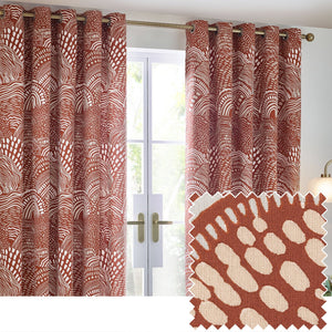 Nola 117x137 Eyelet Curtains Chestnut - Canwell Interiors Limited - Riva