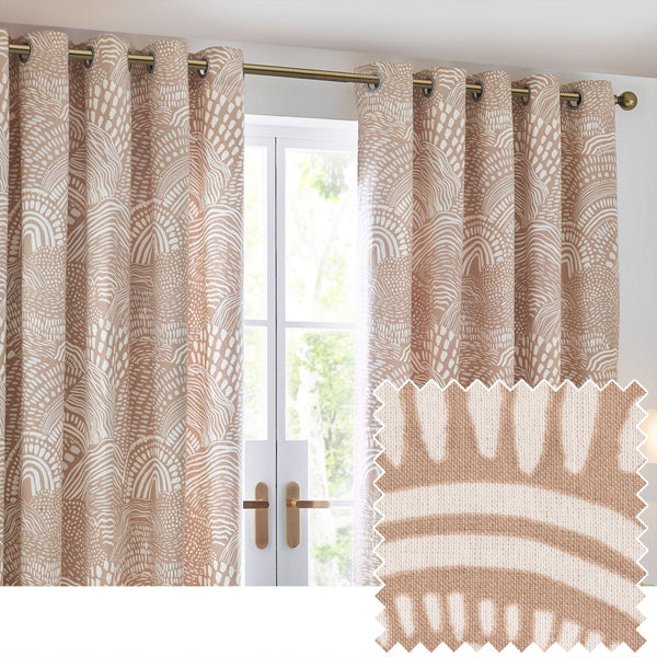 Nola 117x183 Eyelet Curtains Oat - Canwell Interiors Limited - Riva