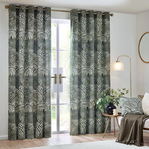 Nola 117x183 Eyelet Curtains Olive - Canwell Interiors Limited - Riva