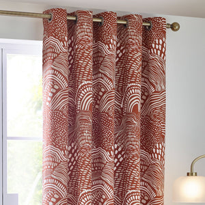 Nola 168x183 Eyelet Curtains Chestnut - Canwell Interiors Limited - Riva