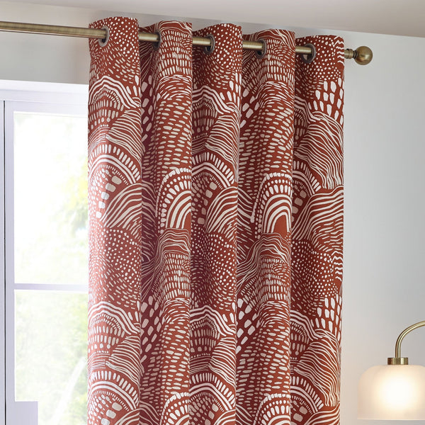 Nola 168x183 Eyelet Curtains Chestnut - Canwell Interiors Limited - Riva