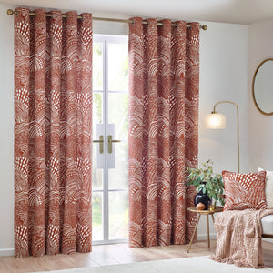 Nola 168x183 Eyelet Curtains Chestnut - Canwell Interiors Limited - Riva