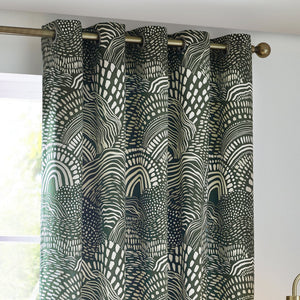 Nola 168x183 Eyelet Curtains Olive - Canwell Interiors Limited - Riva