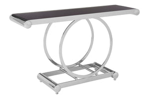 Novara Black Glass Top Console Table - Canwell Interiors Limited - Xshowhome
