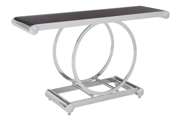 Novara Black Glass Top Console Table - Canwell Interiors Limited - Xshowhome