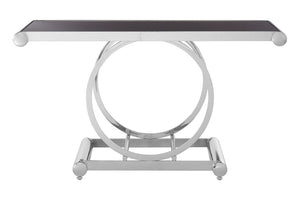 Novara Black Glass Top Console Table - Canwell Interiors Limited - Xshowhome