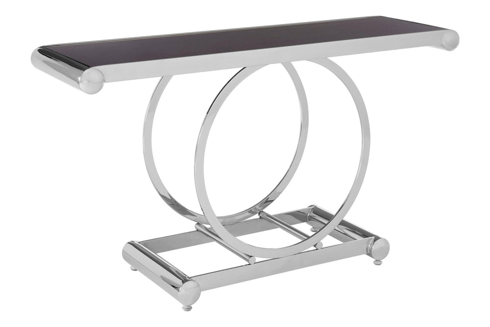 Novara Black Glass Top Console Table - XShowhome Limited - Xshowhome