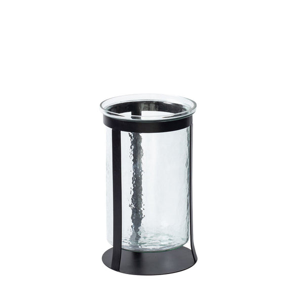 Nox Hammered Glass Black Iron Hurricane Small - XShowhome Limited - Libra
