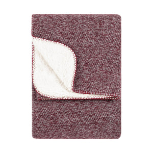 Nurrel Sherpa 130x180 Throw Berry - Canwell Interiors Limited - Riva