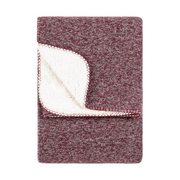 Nurrel Sherpa 130x180 Throw Berry - Canwell Interiors Limited - Riva