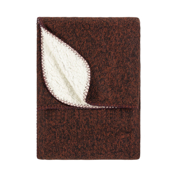 Nurrel Sherpa 130x180 Throw Rust - Canwell Interiors Limited - Riva