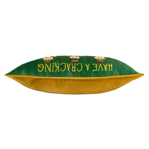 Nutcracker Cracking Christmas 30x50 Feather Filled Cushion Green - Canwell Interiors Limited - Riva
