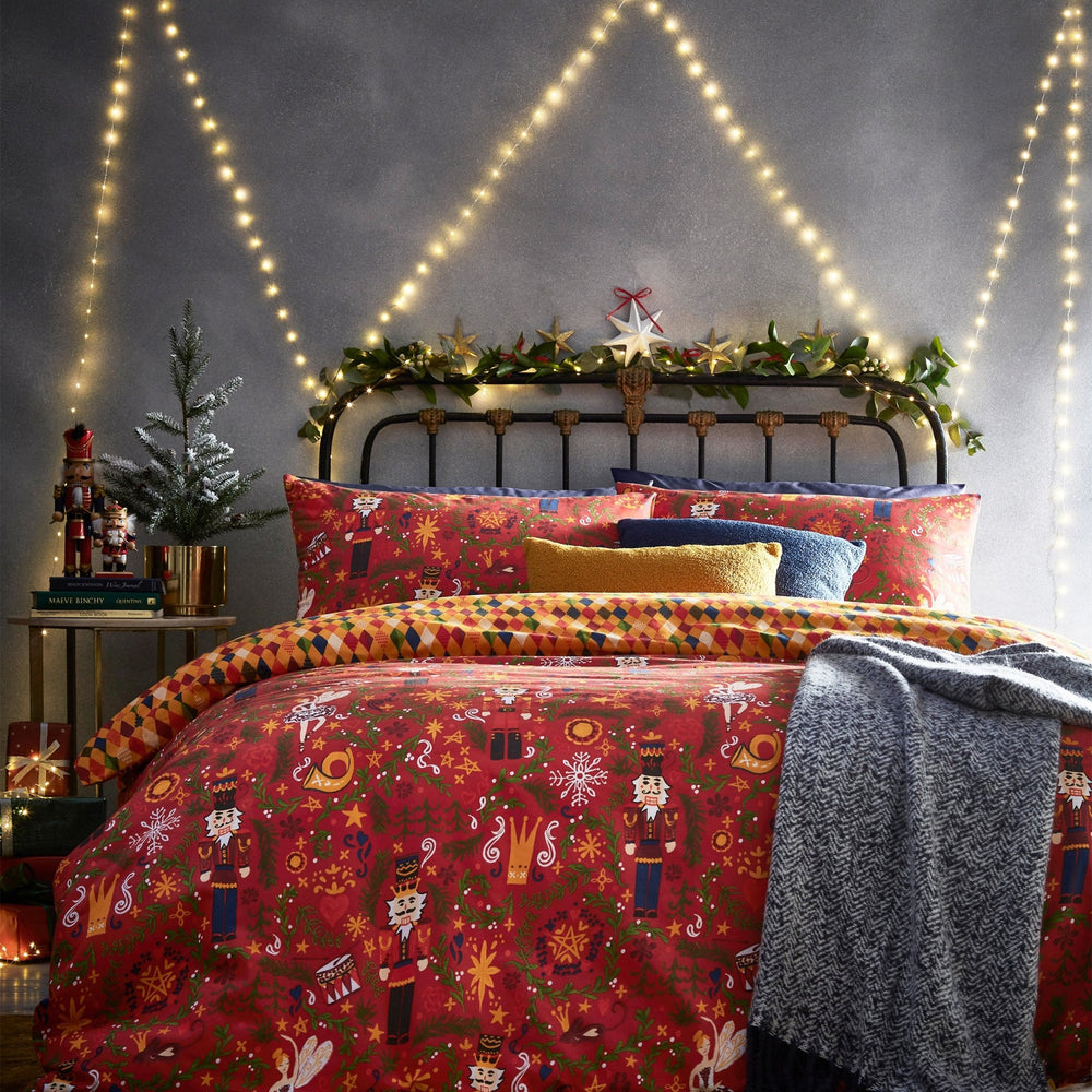 Nutcracker Double Duvet Set Red - Canwell Interiors Limited - Riva