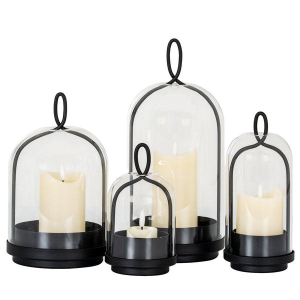 Nyx Medium Candle Holder with Glass Cloche - Canwell Interiors Limited - Hills