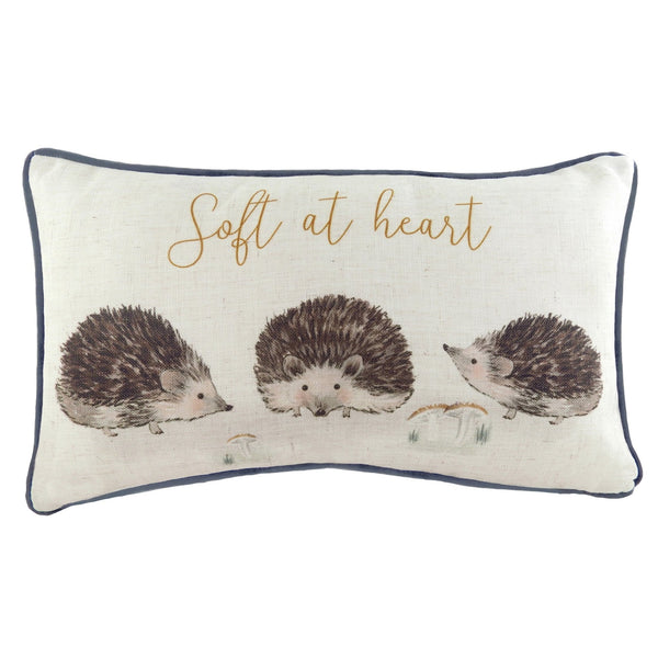 Oakwood Hedgehogs 30x50 Feather Filled Cushion - Canwell Interiors Limited - Riva