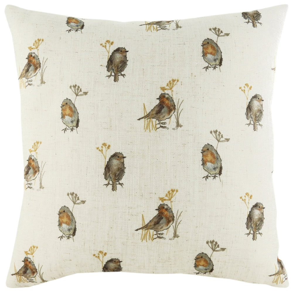 Oakwood Robin Repeat 43x43 Feather Filled Cushion - Canwell Interiors Limited - Riva