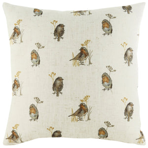 Oakwood Robin Repeat 43x43 Feather Filled Cushion - Canwell Interiors Limited - Riva