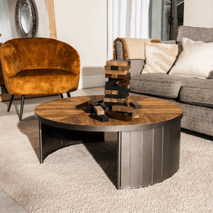 Oban Round Coffee Table - Pleated Leg - XShowhome Limited - XShowhome