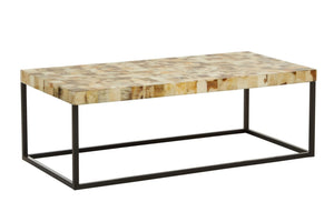 Obra Cream Mother of Pearl Rectangle Coffee Table - XShowhome Limited - Xshowhome
