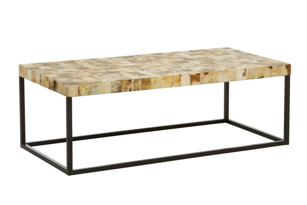 Obra Cream Mother of Pearl Rectangle Coffee Table - XShowhome Limited - Xshowhome