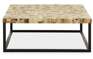 Obra Cream Mother of Pearl Square Coffee Table - Canwell Interiors Limited - Xshowhome