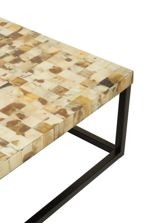Obra Cream Mother of Pearl Square Coffee Table - XShowhome Limited - Xshowhome
