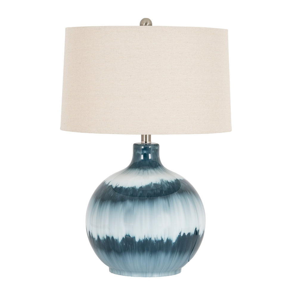 Ocean Shadows Table Lamp With Linen Shade - Canwell Interiors Limited - Hills