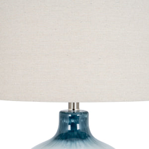 Ocean Shadows Table Lamp With Linen Shade - Canwell Interiors Limited - Hills