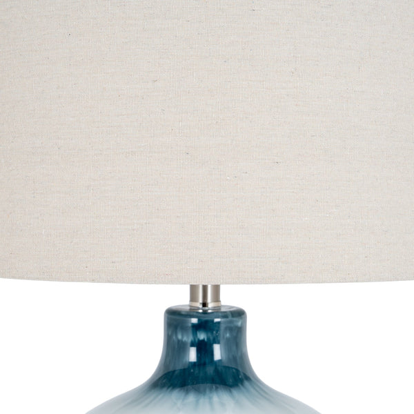 Ocean Shadows Table Lamp With Linen Shade - Canwell Interiors Limited - Hills
