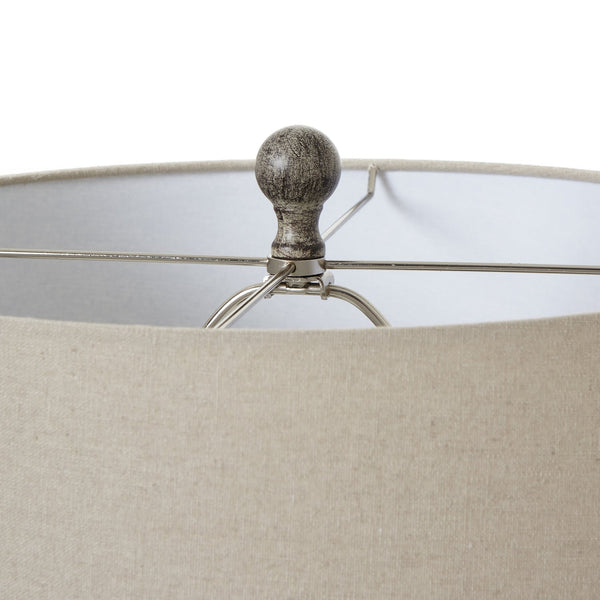 Ochre Carved Textured Table Lamp with Linen Shade - Canwell Interiors Limited - Hills