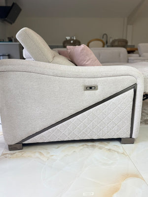 Ohio Electric Recliner Sofa Beige Large Corner - XShowhome Limited - Xshowhome
